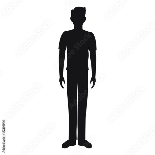 pictogram man standing avatar design vector illustration