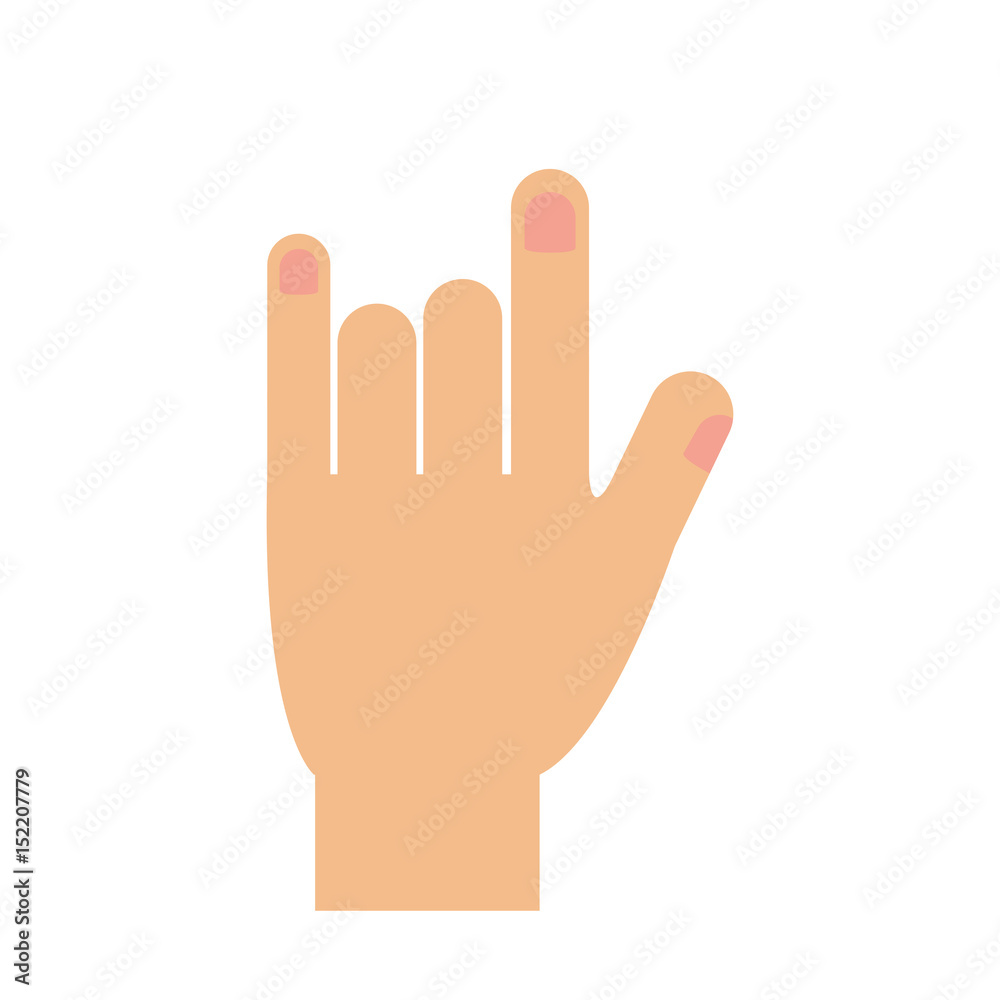 human hand icon over white background. vector illustration human hand icon over white background. vector illustration