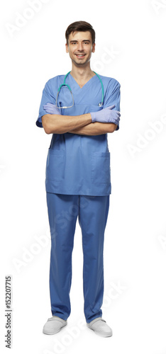 Handsome young doctor on wh...