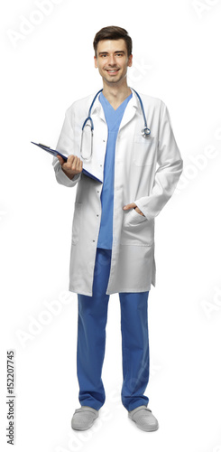 Handsome young doctor with ...