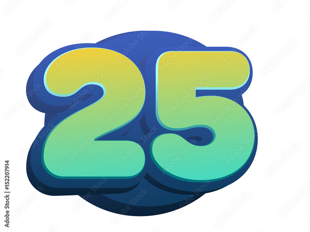 25th celebration event number for poster or invitation 25th celebration event number for poster or invitation