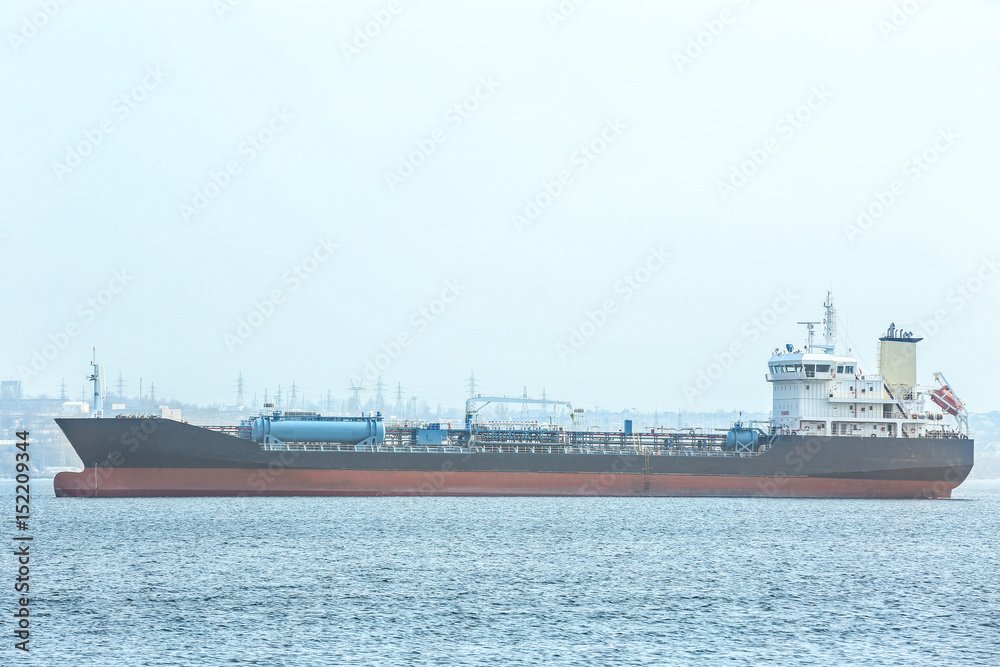 Beautiful view of ship in sea port on sunny day Beautiful view of ship in sea port on sunny day