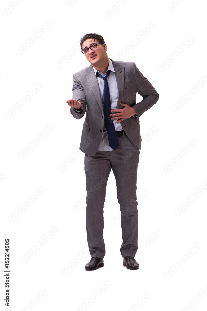 Bankrupt businessman isolated on white background Bankrupt businessman isolated on white background