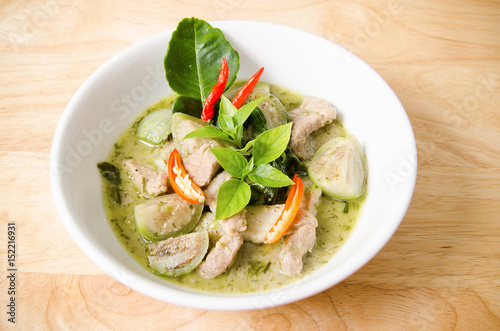 Thai food,Green curry with chicken