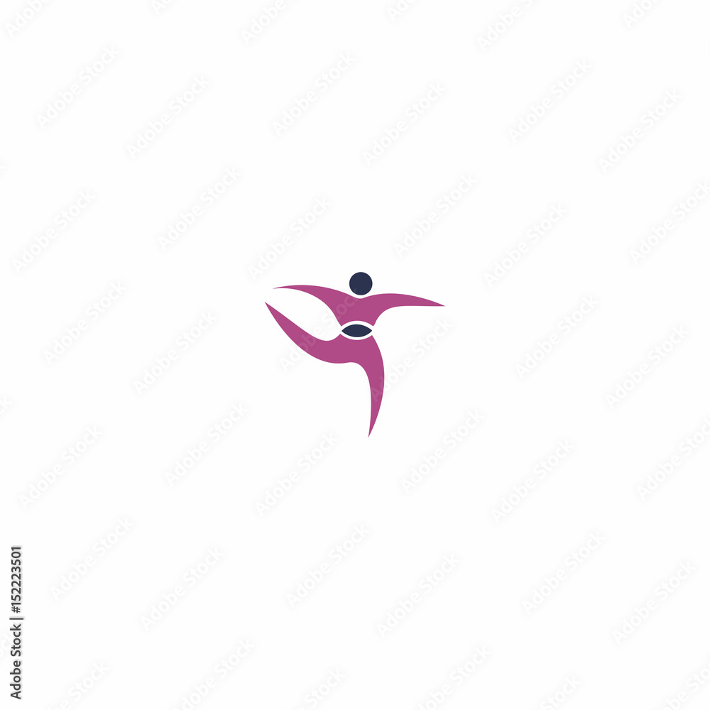 yoga and fitness logo style yoga and fitness logo style
