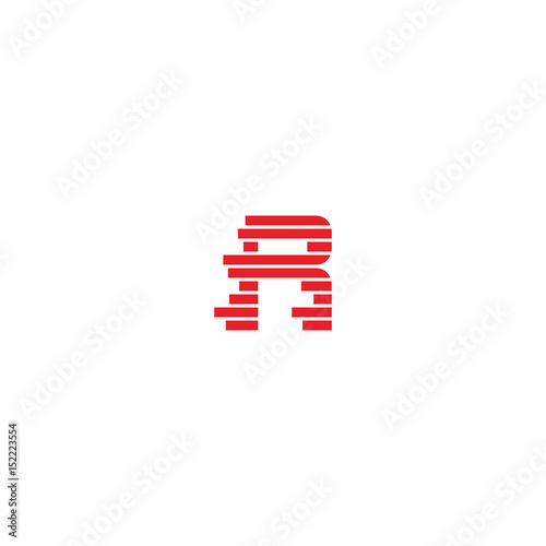 R Letter Fast Logo Vector