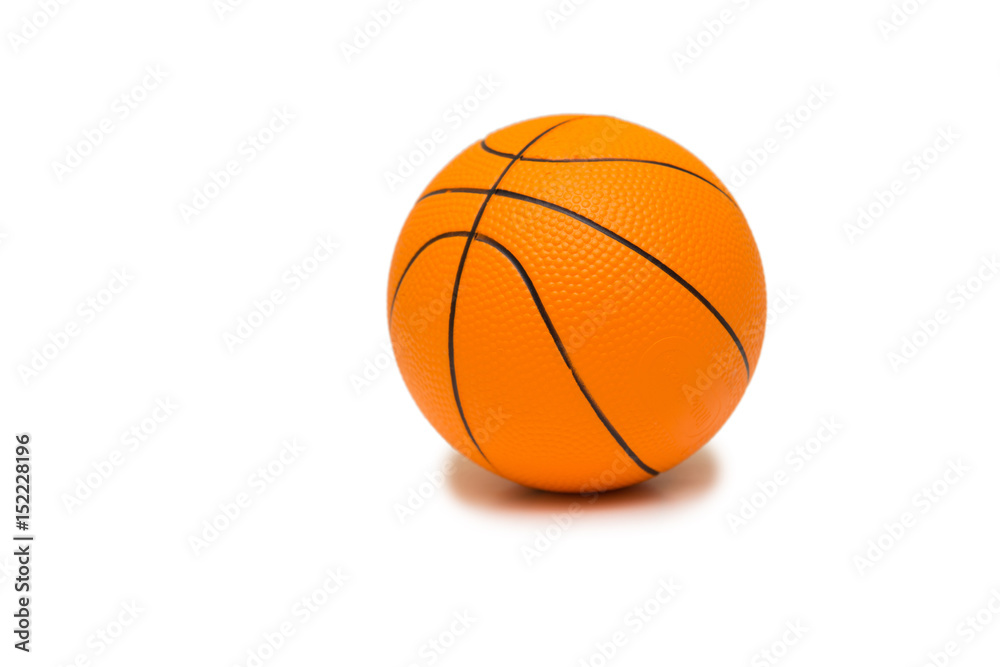 Toy basketball isolated on white background