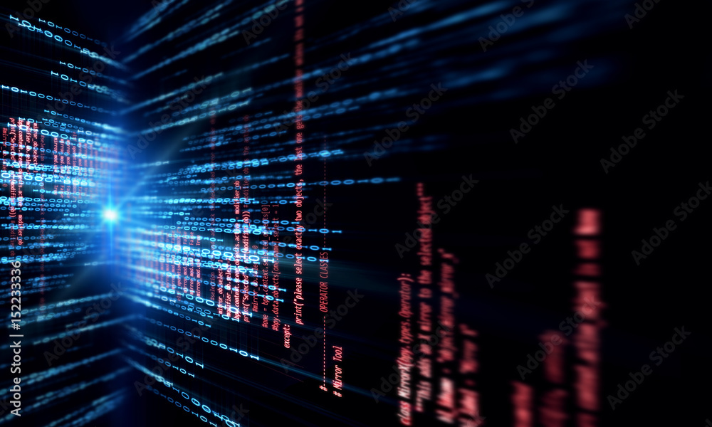 Programming code abstract technology background