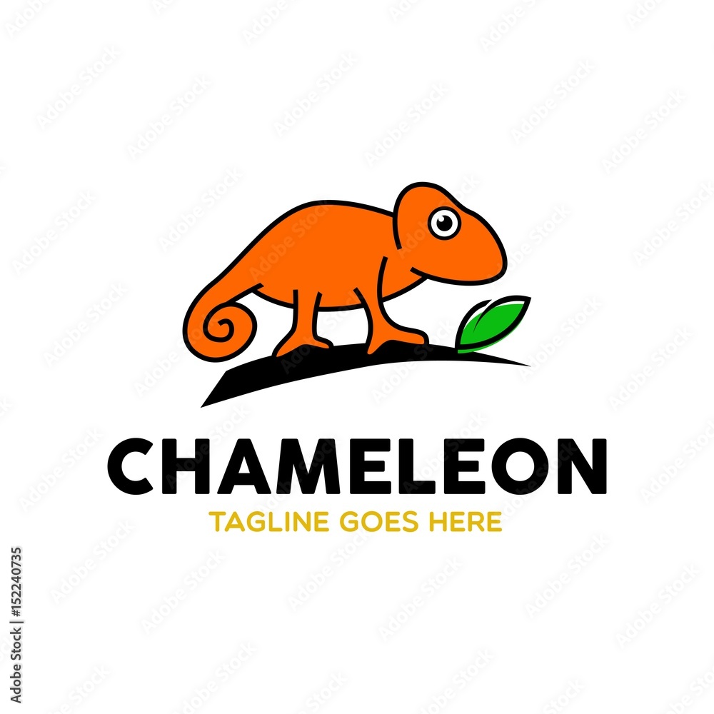 Obraz premium Unique Chameleon Logo