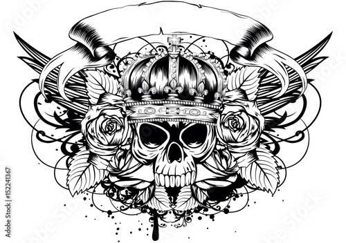 skull corona roses