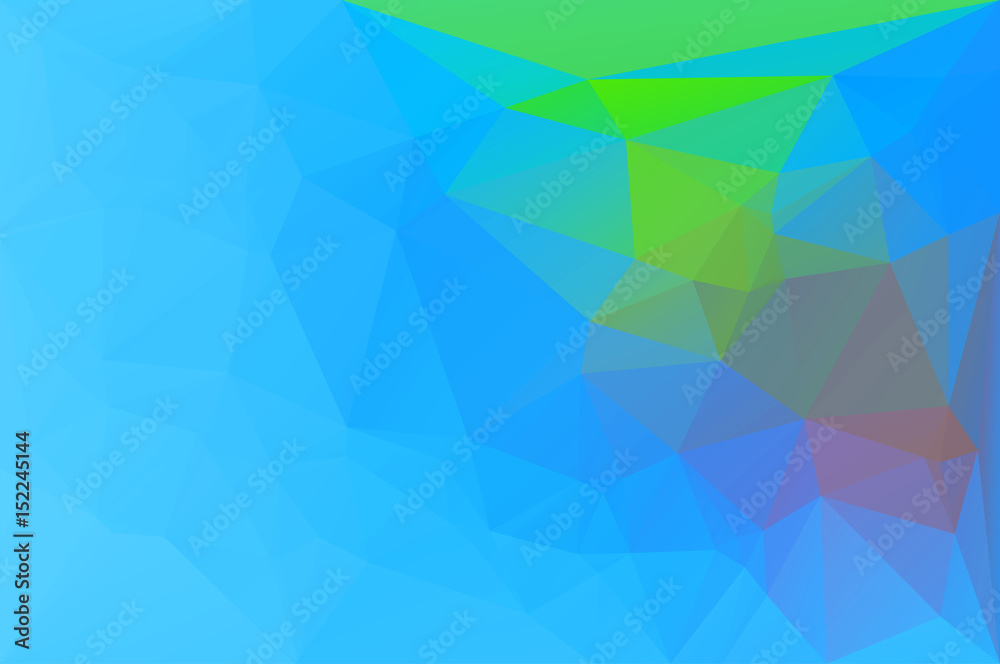 Obraz premium Blue green red low poly background