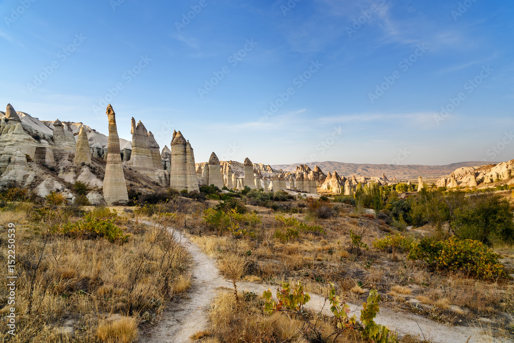 Rock formation in Love valley. Cappadocia. Turkey