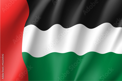 United Arab Emirates national flag. Patriotic symbol in official country colors. Illustration of Asian state flag. Vector icon