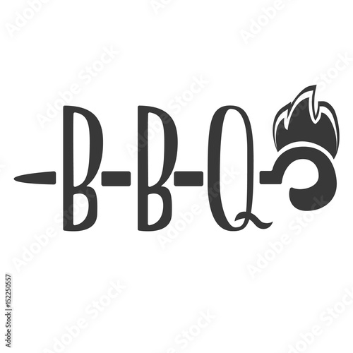Barbecue menu label, logo and emblem vector templates isolated on white background. Steak house restaurant menu design element