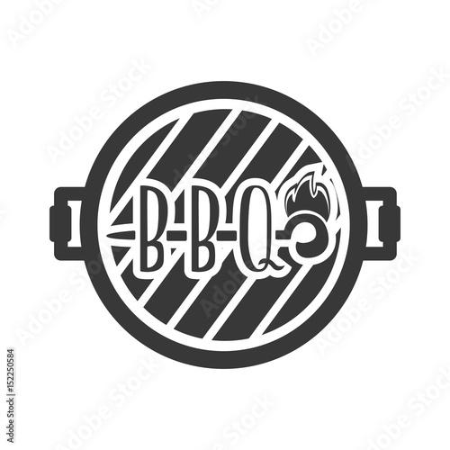 Barbecue menu label, logo and emblem vector templates isolated on white background. Steak house restaurant menu design