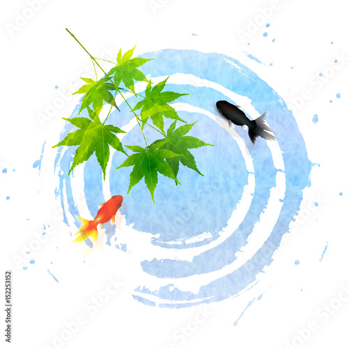 金魚　夏　暑中見舞い　アイコン