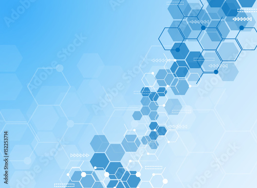Abstract molecules medical background