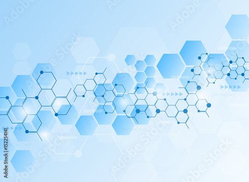Abstract molecules medical background