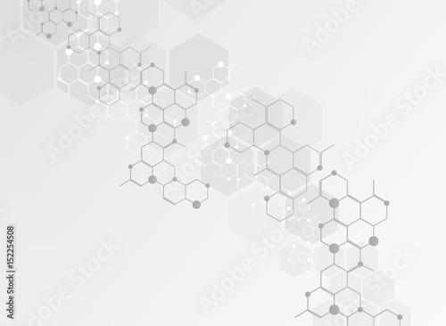 Abstract molecules medical background