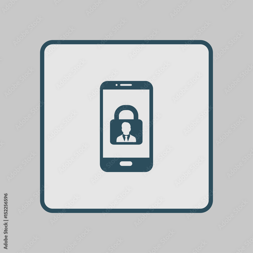 Internet security concept  icon. Identification and protection symbol.