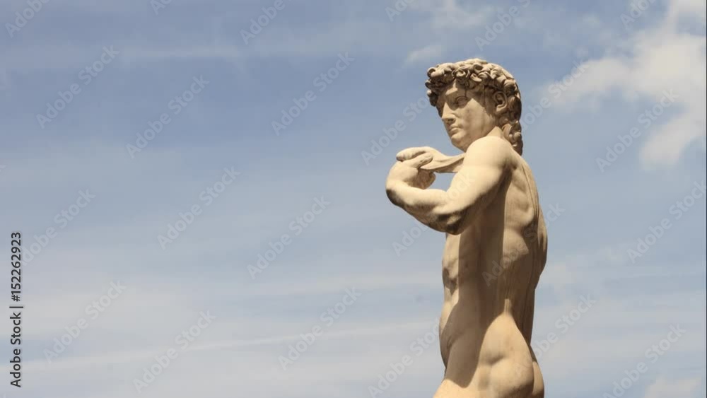 Time lapse: Sculptures of David by Michelangelo in Piazza della Signoria, Florence, Tuscany, Italy Time lapse: Sculptures of David by Michelangelo in Piazza della Signoria, Florence, Tuscany, Italy