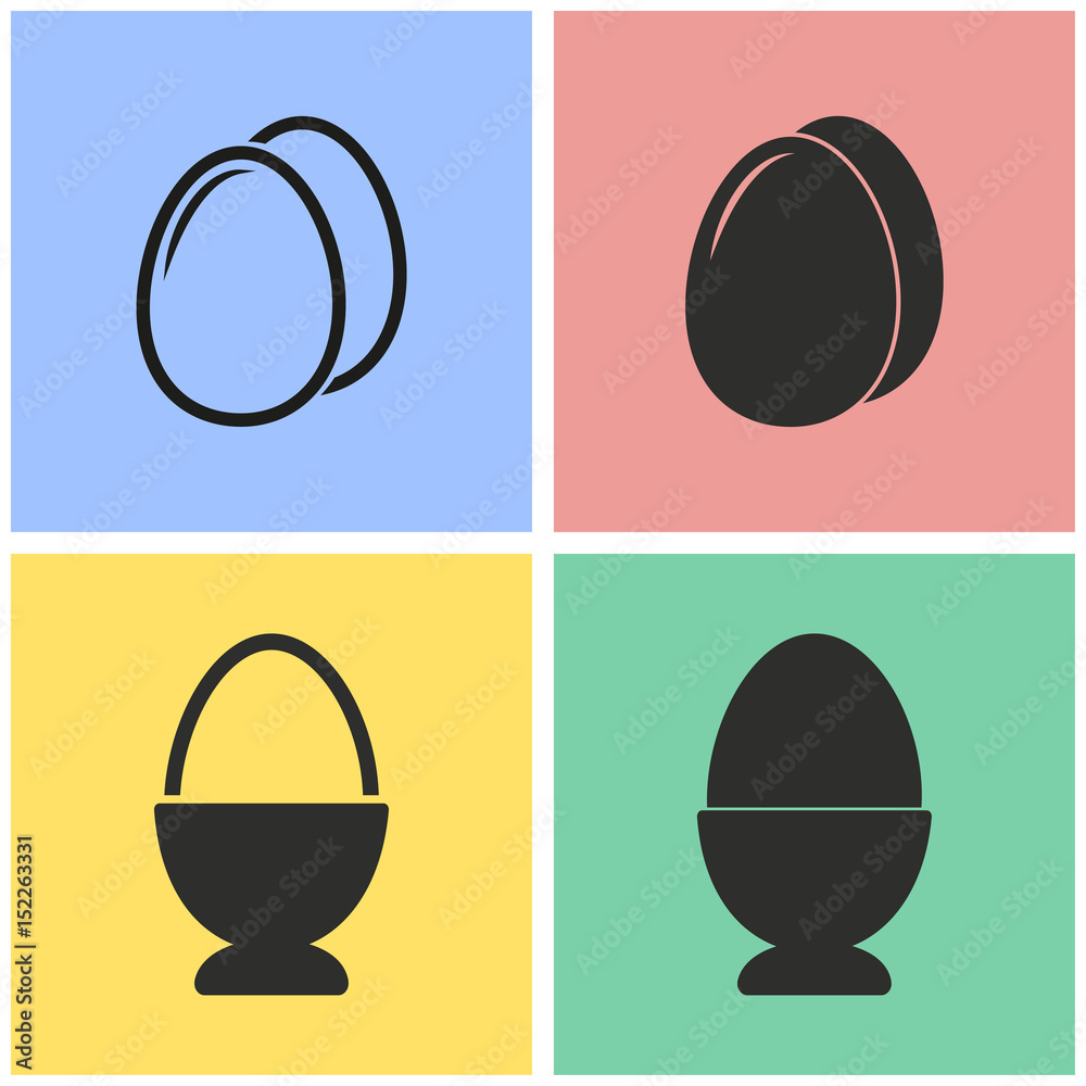 Obraz premium Egg icon set.