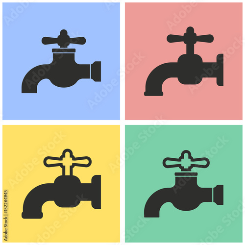 Faucet icon set.