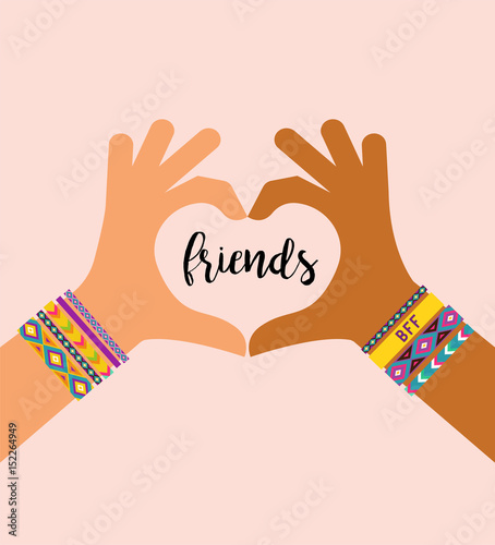 Best friends forever, Happy friendship day design