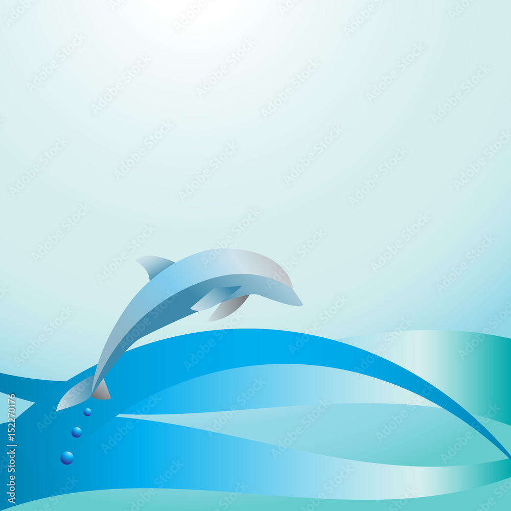 Obraz premium Dolphin_above_the_wave