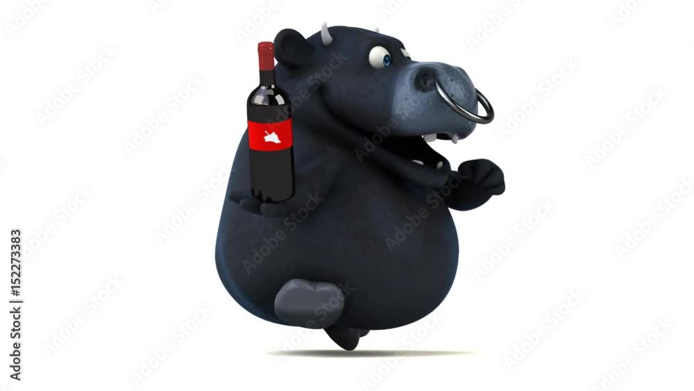 Fun black bull - 3D Animation Fun black bull - 3D Animation
