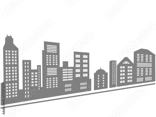 Vector illustration. The image of the city