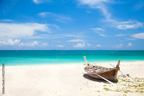 beach and fishing boat  koh Lanta  Thailand