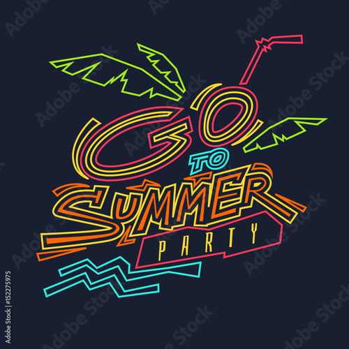 Vector illustration of go to summer party