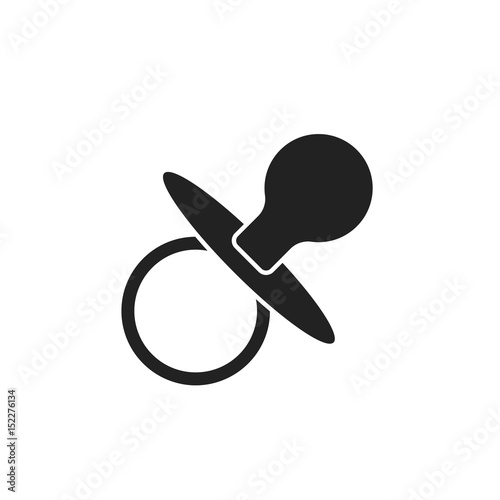 Baby pacifier icon. Child toy nipple vector illustration.