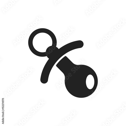 Baby pacifier icon. Child toy nipple vector illustration.