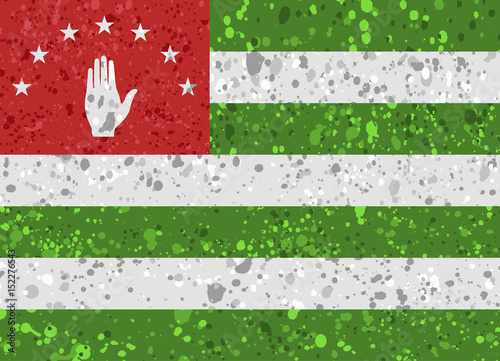 abkhazia flag grunge illustration