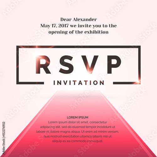 RSVP. Invitation template for the event.