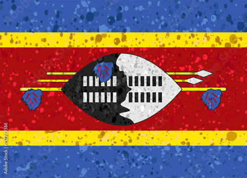 swaziland flag grunge illustration