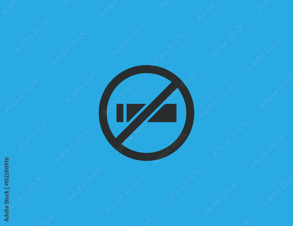 Flat prohibition smoking sign Flat prohibition smoking sign