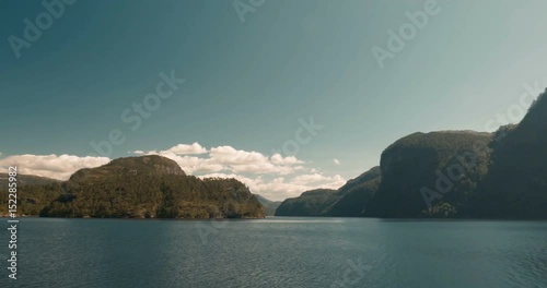 Idyllic View On A Norwegian Fjord - Cinematic Style photo