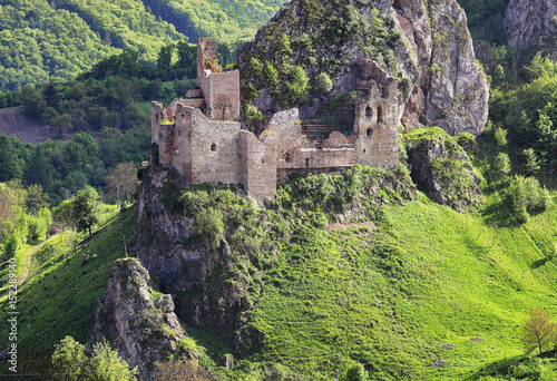 Slovakia, historic ruins of castle Lednica photo