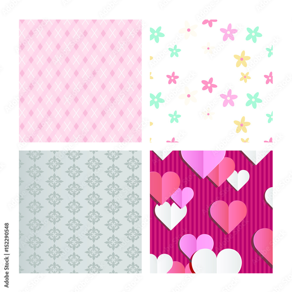 Vector set of various patterns
