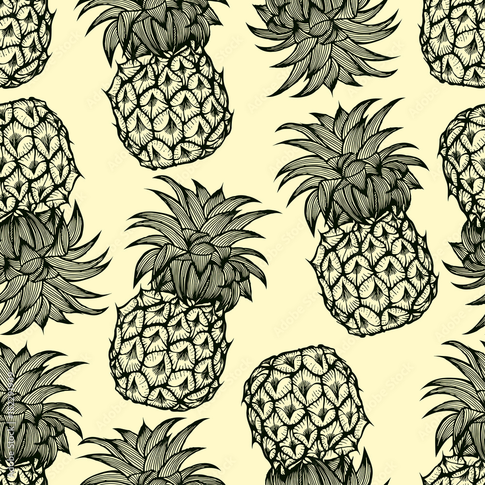 pineapples hand drawn sketch pineapples hand drawn sketch