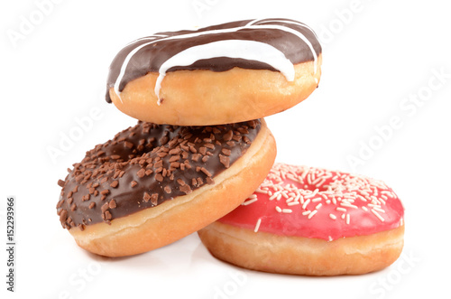 Donuts on a white background