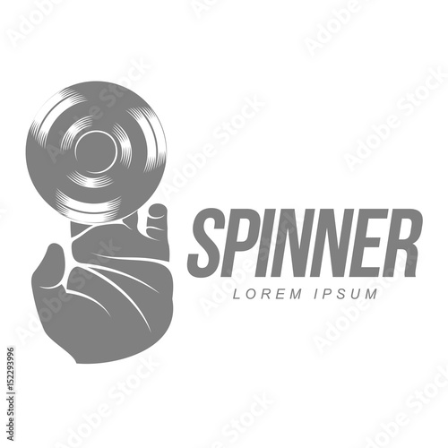 Hand spinner vector logo template