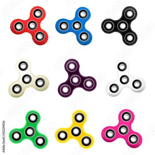 Hand spinner flat vector illustration