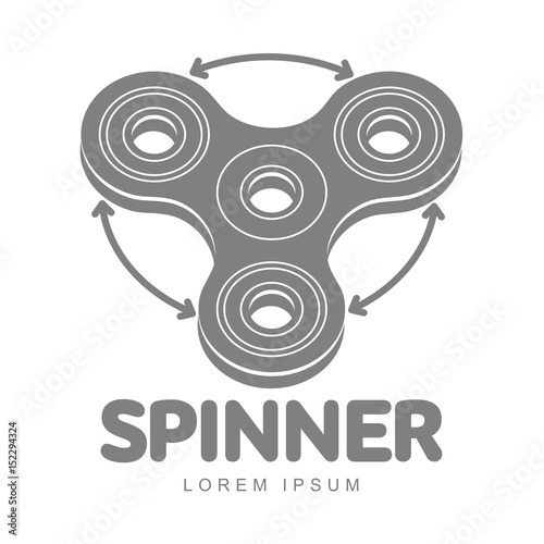 Hand spinner vector logo template