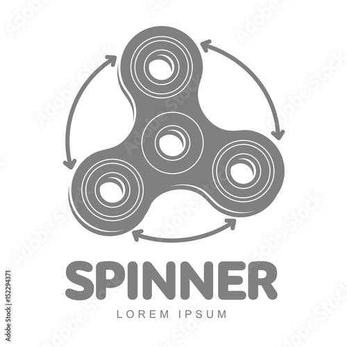 Hand spinner vector logo template