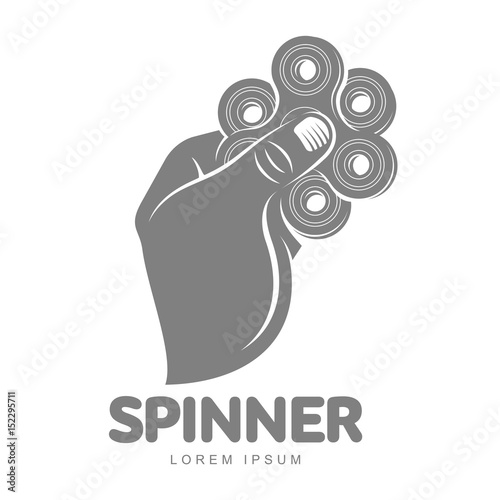 Hand spinner vector logo template