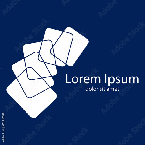 Logotipo documentos en arco blanco en fondo azul